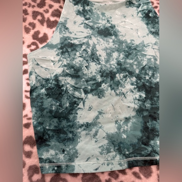 NWOT Old Navy Active PowerChill Longline Sports Bra in Teal Tie Dye Size Small - Picture 5 of 17